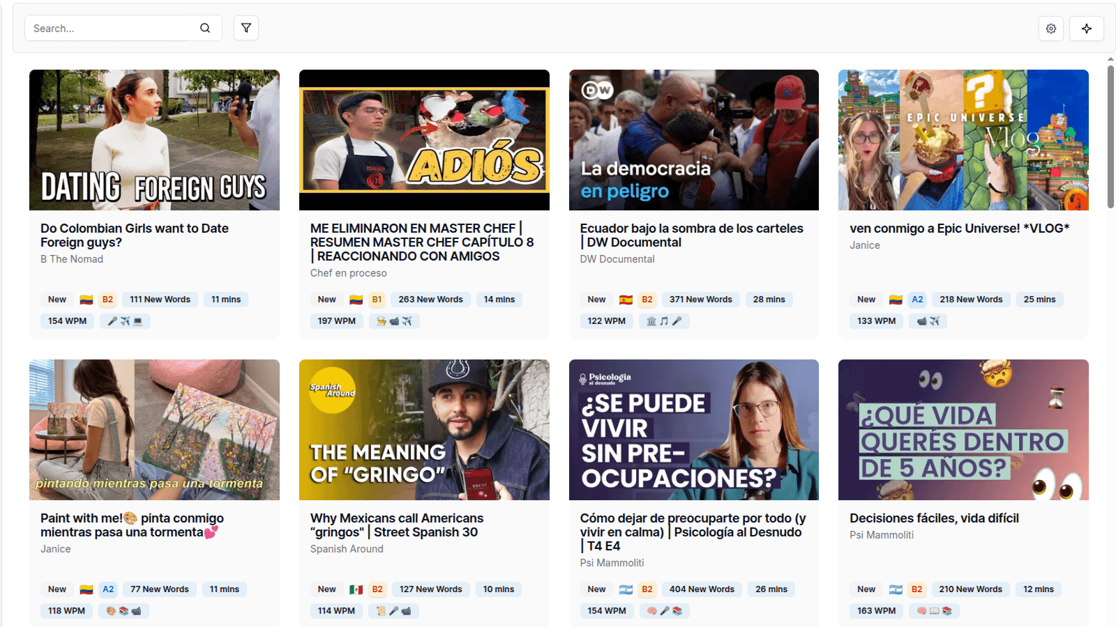 Library Page screenshot
